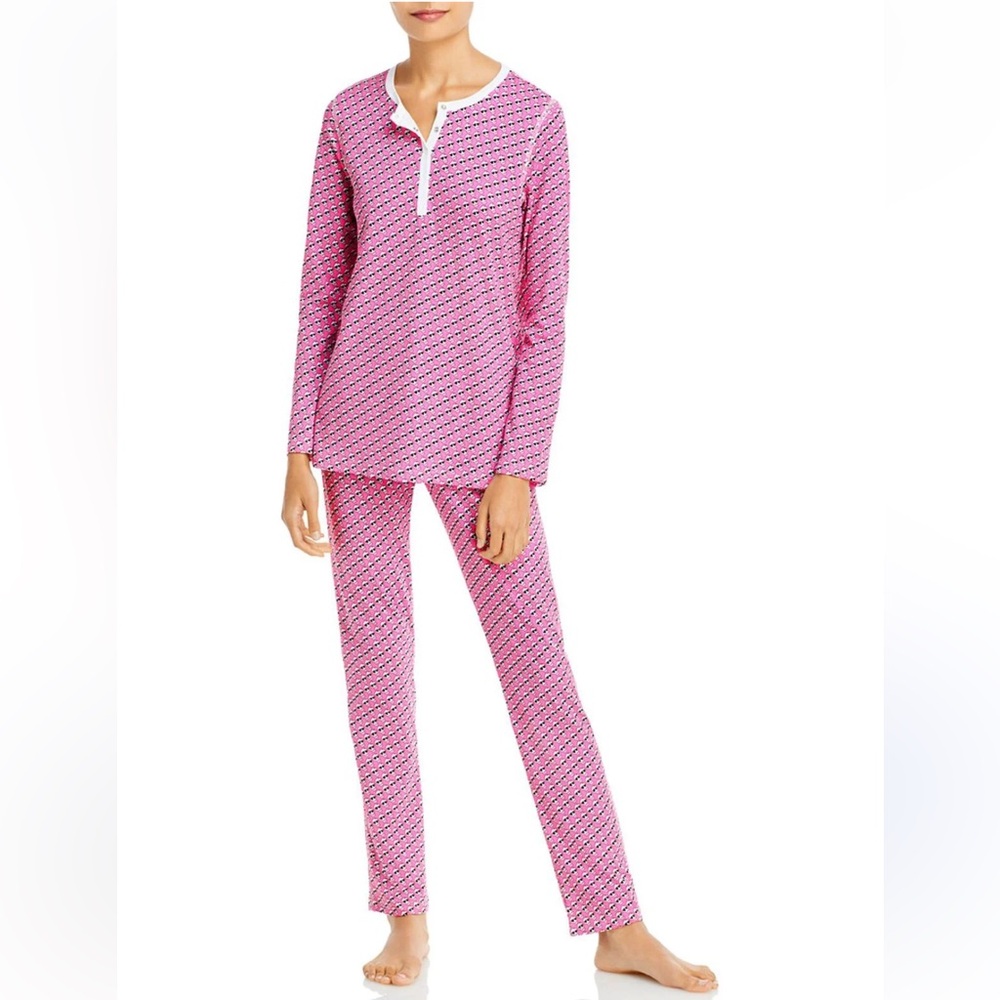 Roller Rabbit Pink Patterned Long-Sleeve Pajama Set
